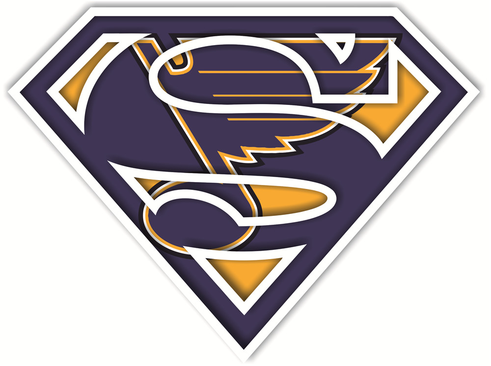 St. Louis Blues superman logos iron on heat transfer